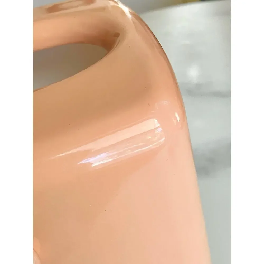 Vintage Andre Richard Japan Tissue Box Cover Peach Pink Plastic 80s Palm Beach